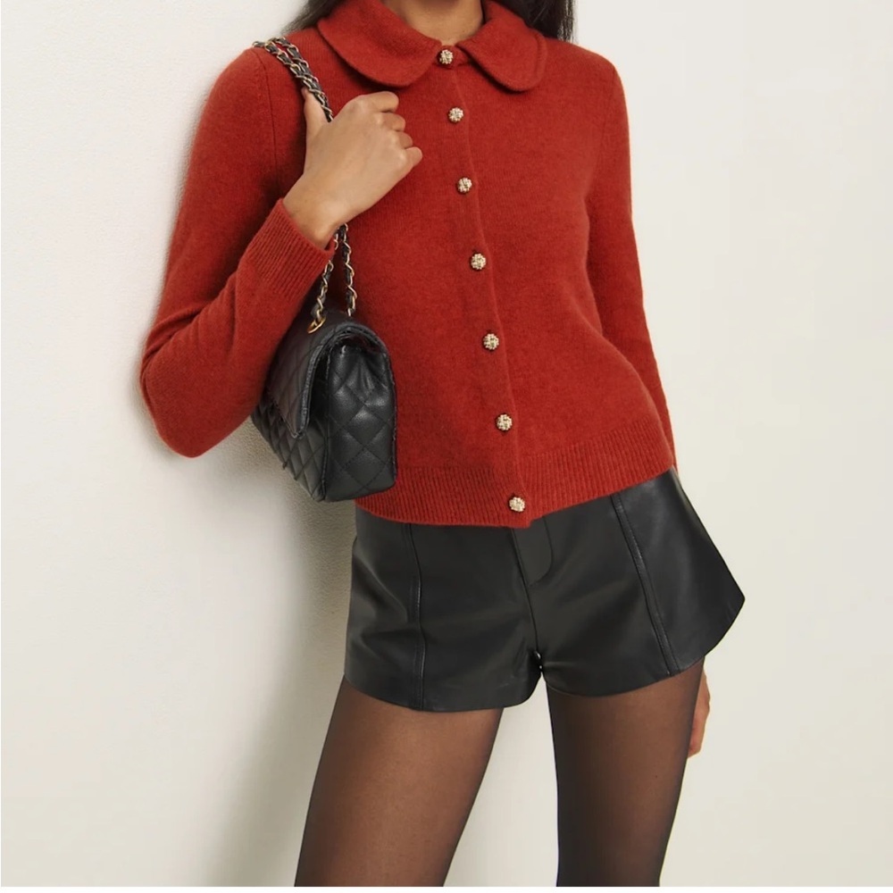 Reformation Nyla Regenerative Wool Cardigan Sweater